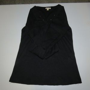 black ribbed sweater